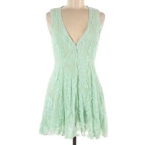 Free People Mint Reign Over Me Damask Brocade Size 6 Dress